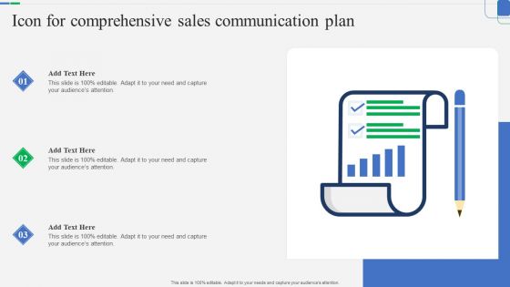 Icon For Comprehensive Sales Communication Plan Diagrams PDF