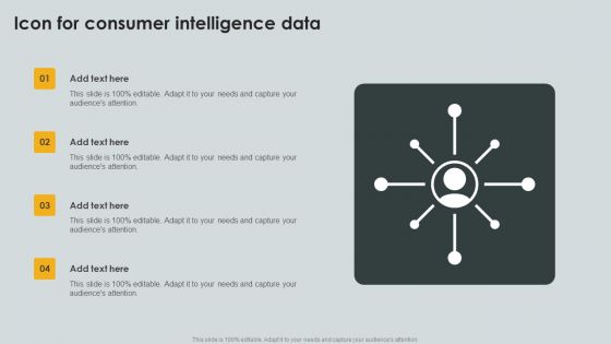 Icon For Consumer Intelligence Data Ppt PowerPoint Presentation File Example PDF