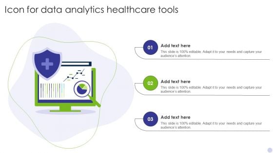 Icon For Data Analytics Healthcare Tools Portrait PDF