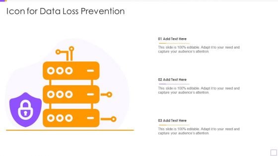 Icon For Data Loss Prevention Pictures PDF