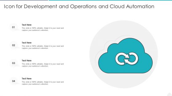 Icon For Development And Operations And Cloud Automation Inspiration PDF