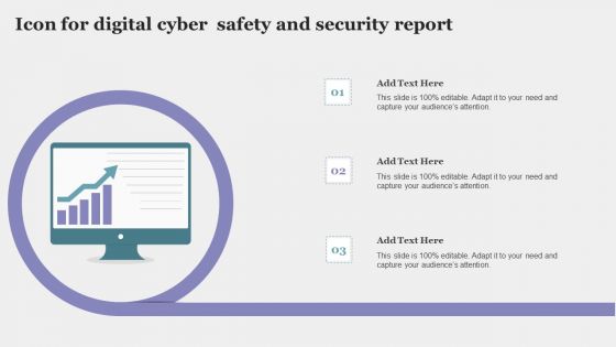 Icon For Digital Cyber Safety And Security Report Pictures PDF