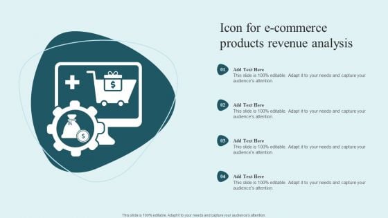 Icon For E Commerce Products Revenue Analysis Demonstration PDF
