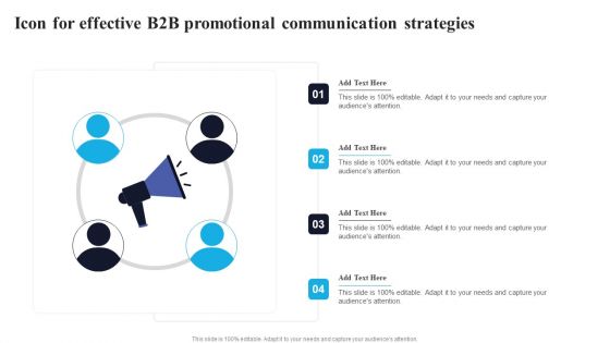 Icon For Effective B2B Promotional Communication Strategies Summary PDF