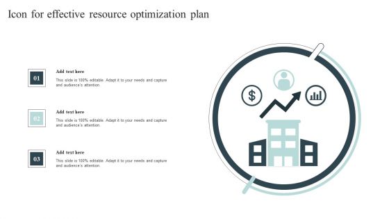 Icon For Effective Resource Optimization Plan Clipart PDF