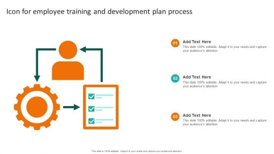 Icon For Employee Training And Development Plan Process Diagrams PDF