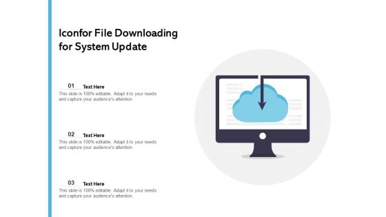 Icon For File Downloading For System Update Ppt PowerPoint Presentation Gallery Layouts PDF