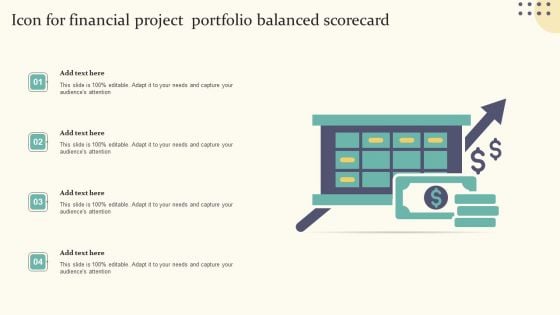 Icon For Financial Project Portfolio Balanced Scorecard Introduction PDF Icon For Financial Project Portfolio Balanced Scorecard Introduction PDF