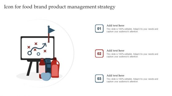 Icon For Food Brand Product Management Strategy Ppt Gallery Slide PDF