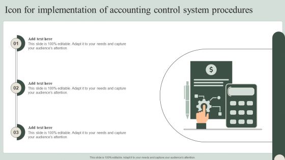 Icon For Implementation Of Accounting Control System Procedures Template PDF