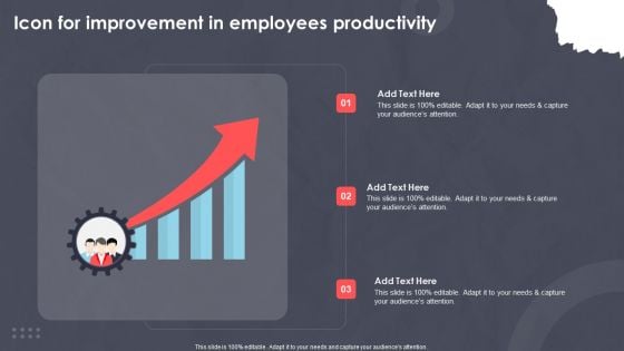 Icon For Improvement In Employees Productivity Ppt PowerPoint Presentation Outline Structure PDF