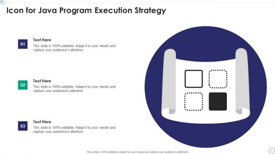 Icon For Java Program Execution Strategy Structure PDF