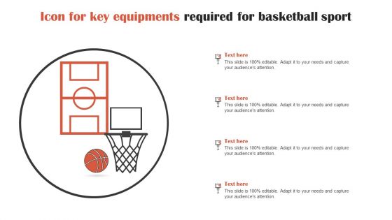 Icon For Key Equipments Required For Basketball Sport Portrait PDF