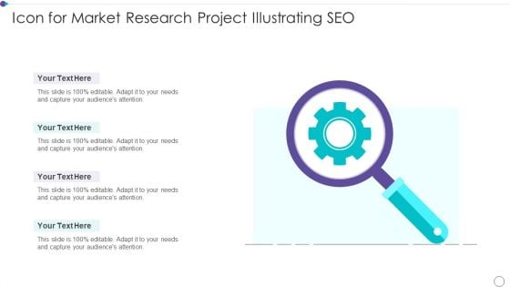 Icon For Market Research Project Illustrating Seo Designs PDF