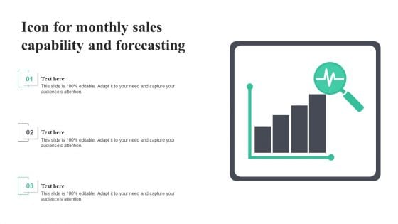 Icon For Monthly Sales Capability And Forecasting Summary PDF