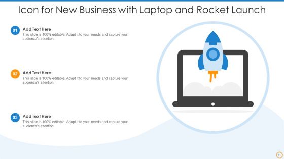 Icon For New Business Ppt PowerPoint Presentation Complete Deck With Slides