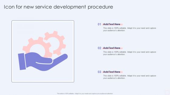 Icon For New Service Development Procedure Background PDF