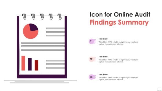 Icon For Online Audit Findings Summary Ideas PDF