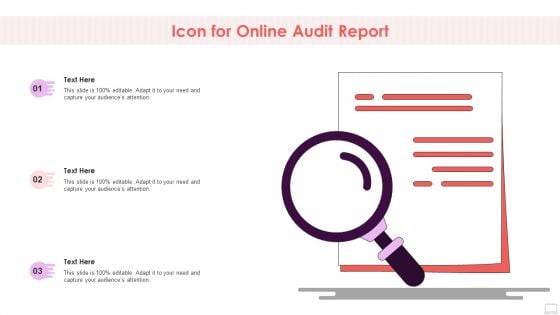 Icon For Online Audit Report Formats PDF