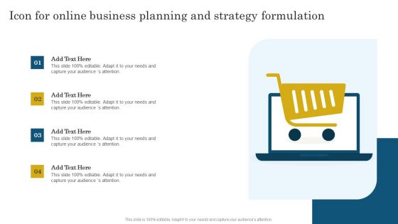 Icon For Online Business Planning And Strategy Formulation Microsoft PDF