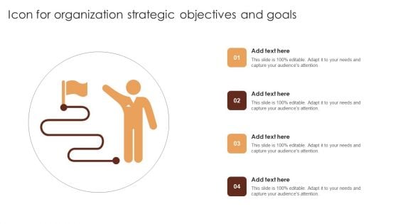 Icon For Organization Strategic Objectives And Goals Mockup PDF