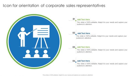 Icon For Orientation Of Corporate Sales Representatives Download PDF