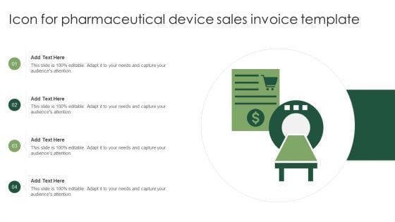 Icon For Pharmaceutical Device Sales Invoice Template Professional PDF