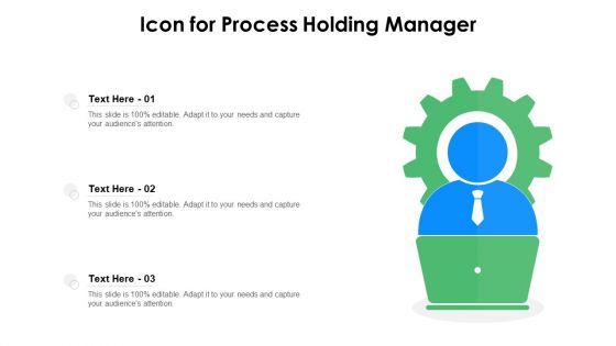 Icon For Process Holding Manager Ppt PowerPoint Presentation Gallery Tips PDF