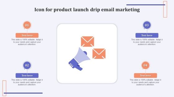 Icon For Product Launch Drip Email Marketing Guidelines PDF