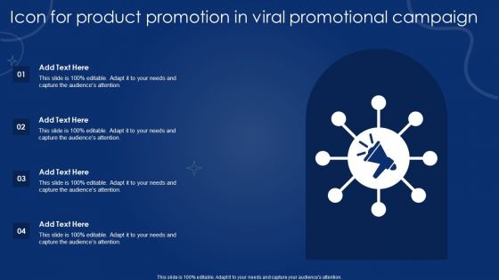 Icon For Product Promotion In Viral Promotional Campaign Icons PDF