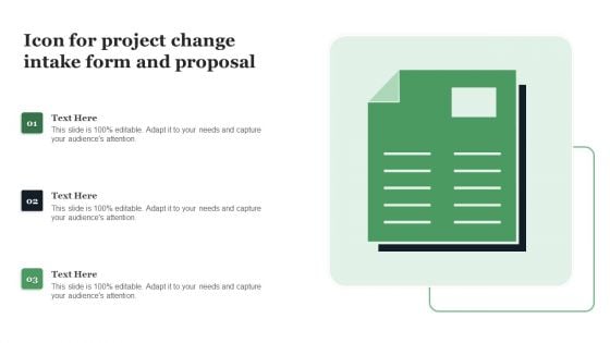 Icon For Project Change Intake Form And Proposal Topics PDF