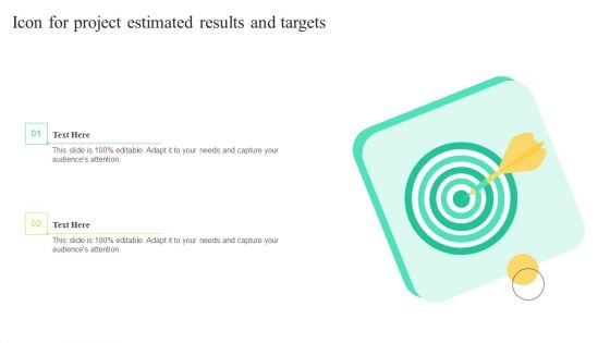 Icon For Project Estimated Results And Targets Demonstration PDF