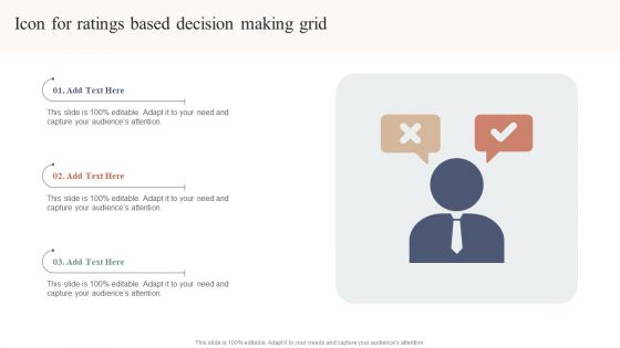 Icon For Ratings Based Decision Making Grid Pictures PDF