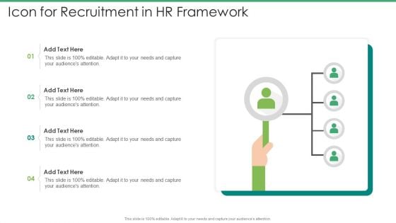 Icon For Recruitment In HR Framework Pictures PDF