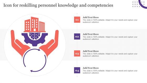 Icon For Reskilling Personnel Knowledge And Competencies Structure PDF