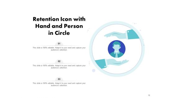 Icon For Retaining Customer Circle Arrow Document Employee Retention Ppt PowerPoint Presentation Complete Deck