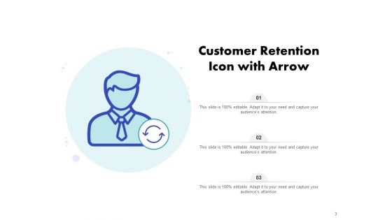 Icon For Retaining Customer Circle Arrow Document Employee Retention Ppt PowerPoint Presentation Complete Deck