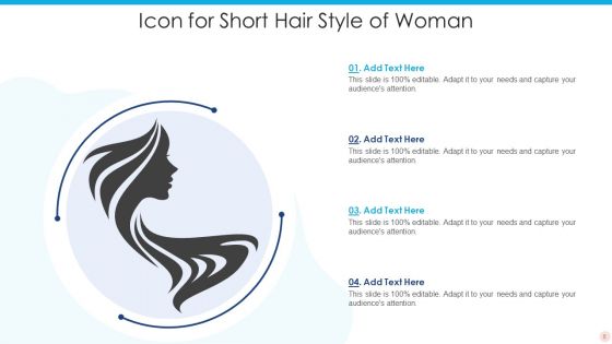 Icon For Short Hair Ppt PowerPoint Presentation Complete With Slides