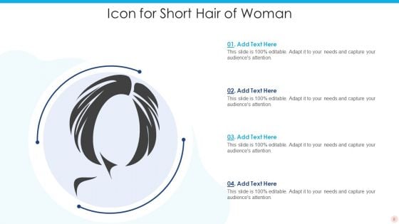 Icon For Short Hair Ppt PowerPoint Presentation Complete With Slides