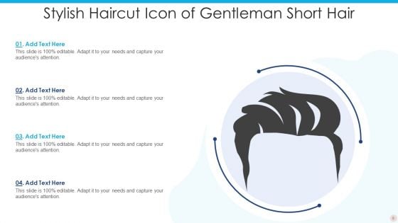 Icon For Short Hair Ppt PowerPoint Presentation Complete With Slides