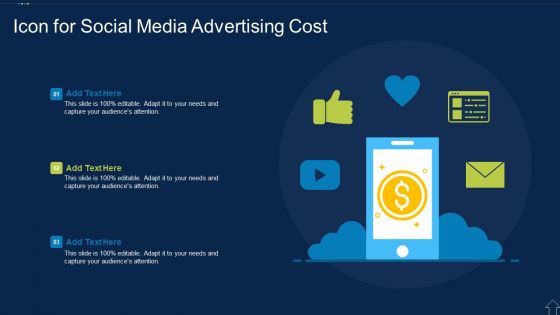 Icon For Social Media Advertising Cost Sample PDF