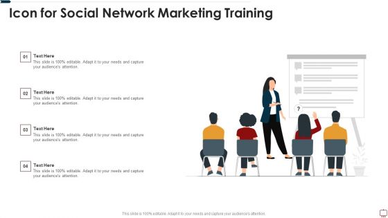 Icon For Social Network Marketing Training Ppt Ideas Show PDF