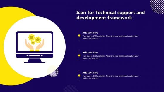 Icon For Technical Support And Development Framework Professional PDF