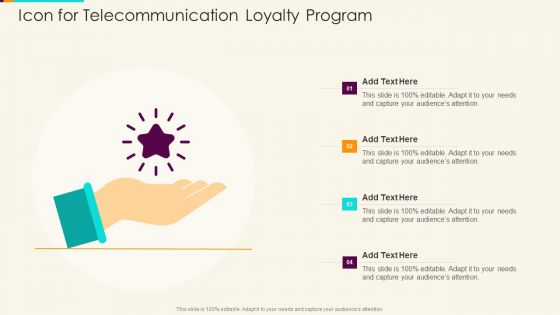 Icon For Telecommunication Loyalty Program Sample PDF