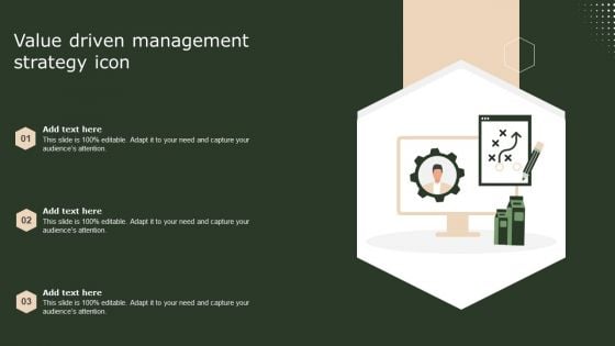 Icon For Value Driven Management Plan Elements PDF