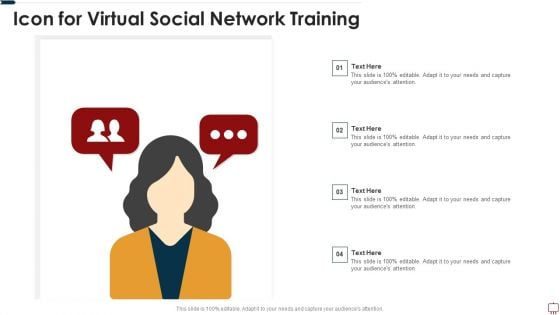 Icon For Virtual Social Network Training Ppt Gallery Objects PDF