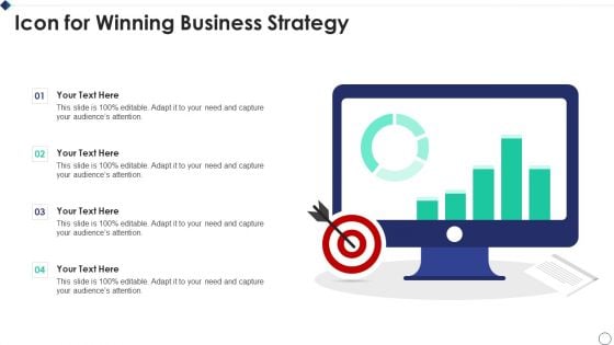 Icon For Winning Business Strategy Diagrams PDF