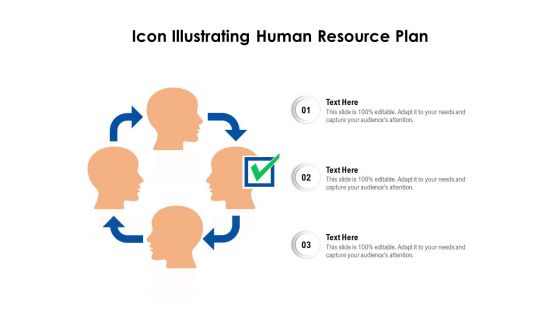 Icon Illustrating Human Resource Plan Ppt PowerPoint Presentation Infographics Smartart PDF