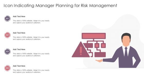 Icon Indicating Manager Planning For Risk Management Microsoft PDF