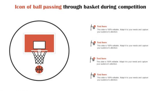 Icon Of Ball Passing Through Basket During Competition Ideas PDF